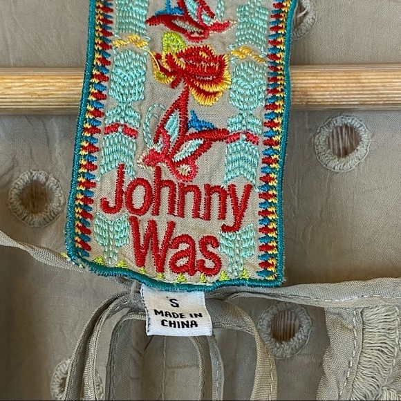 Johnny Was Eyelet Embroidered Tie‎ Front Tunic - Picture 8 of 10